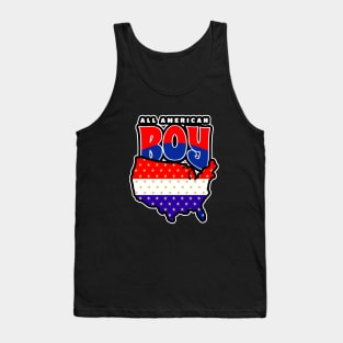 FOURTH Of July Holiday All American Boy Tank Top
